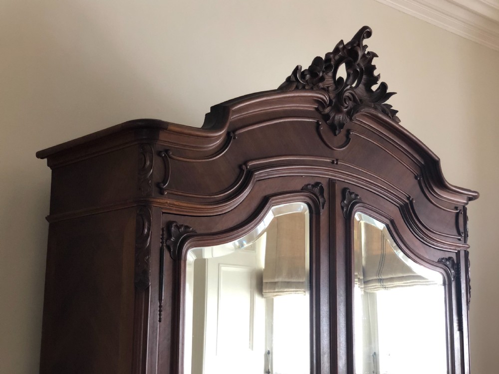Antique French double Louis XV armoire  View IV