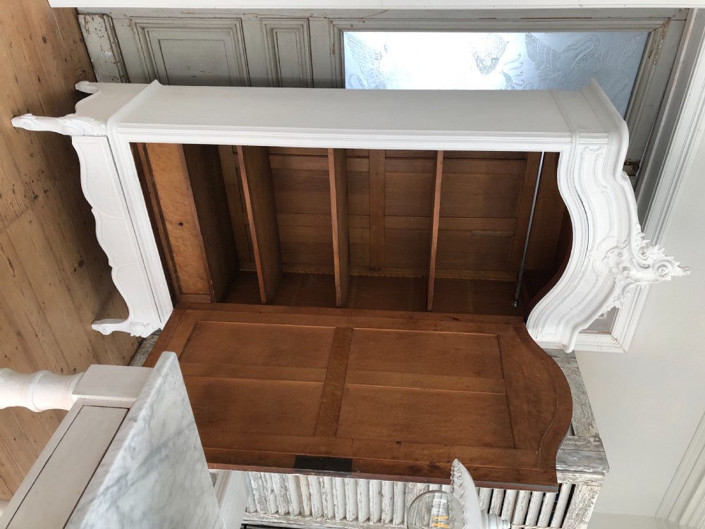 Antique French single armoire linen press View IV