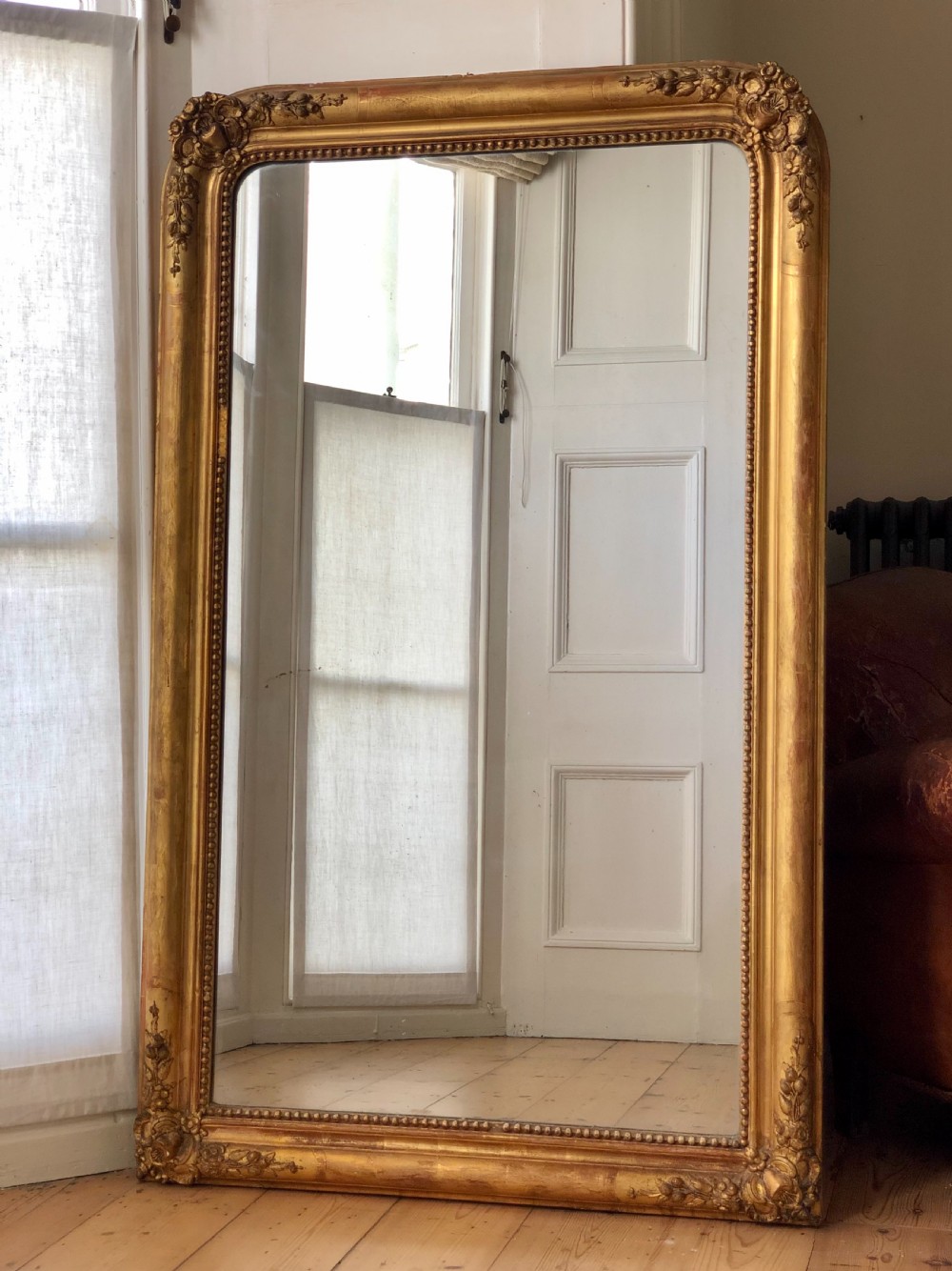 Antique French gilt mirror Louis Philippe 
