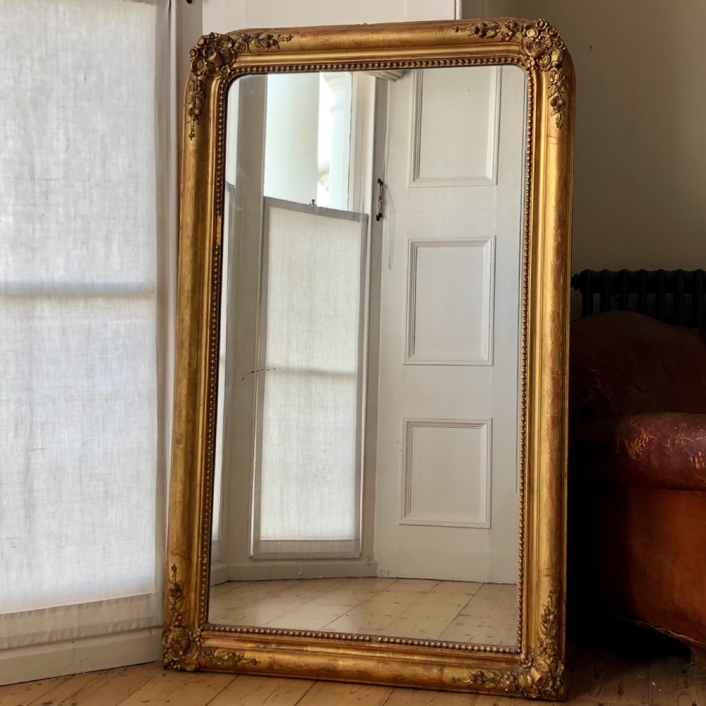 Antique French gilt mirror Louis Philippe  View II