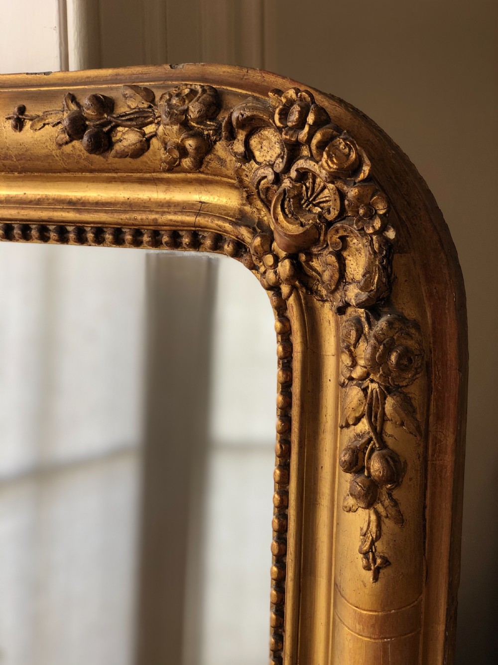 Antique French gilt mirror Louis Philippe  View IV