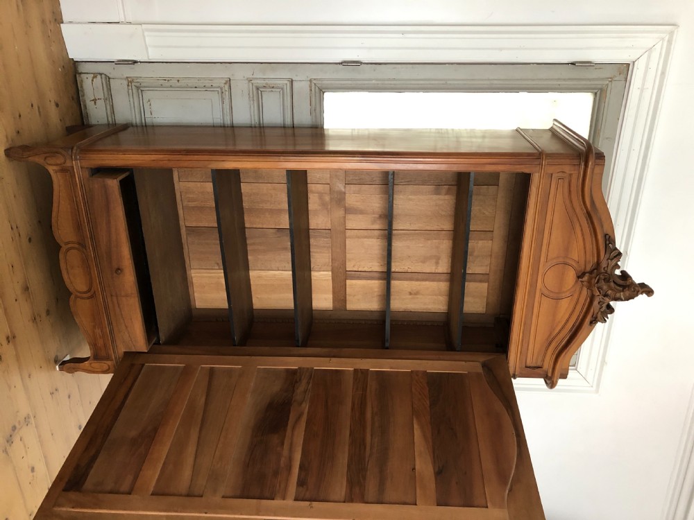 Antique French armoire linen press View III