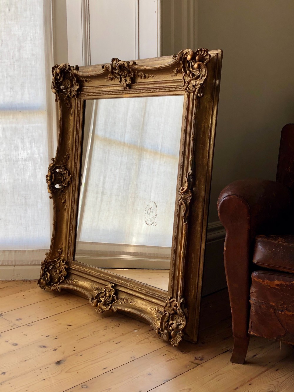 Antique French gilt mirror