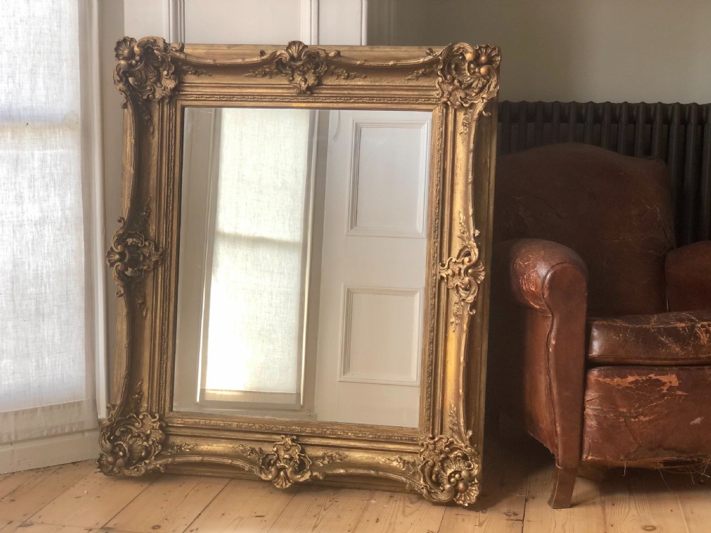 Antique French gilt mirror View II