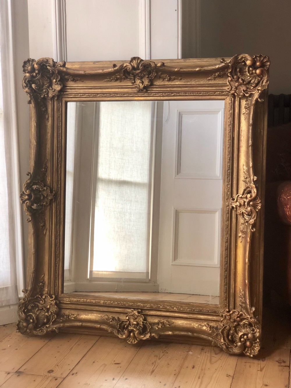 Antique French gilt mirror View III