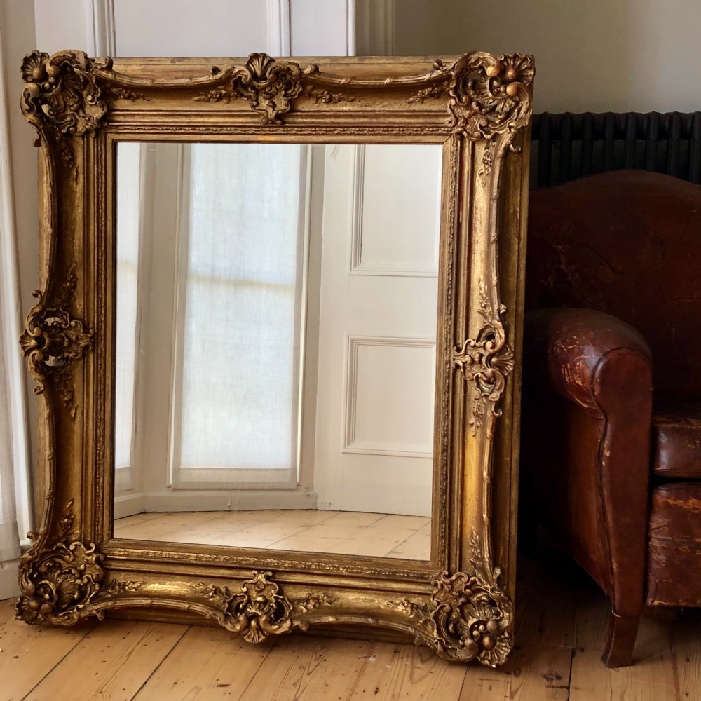 Antique French gilt mirror View IV