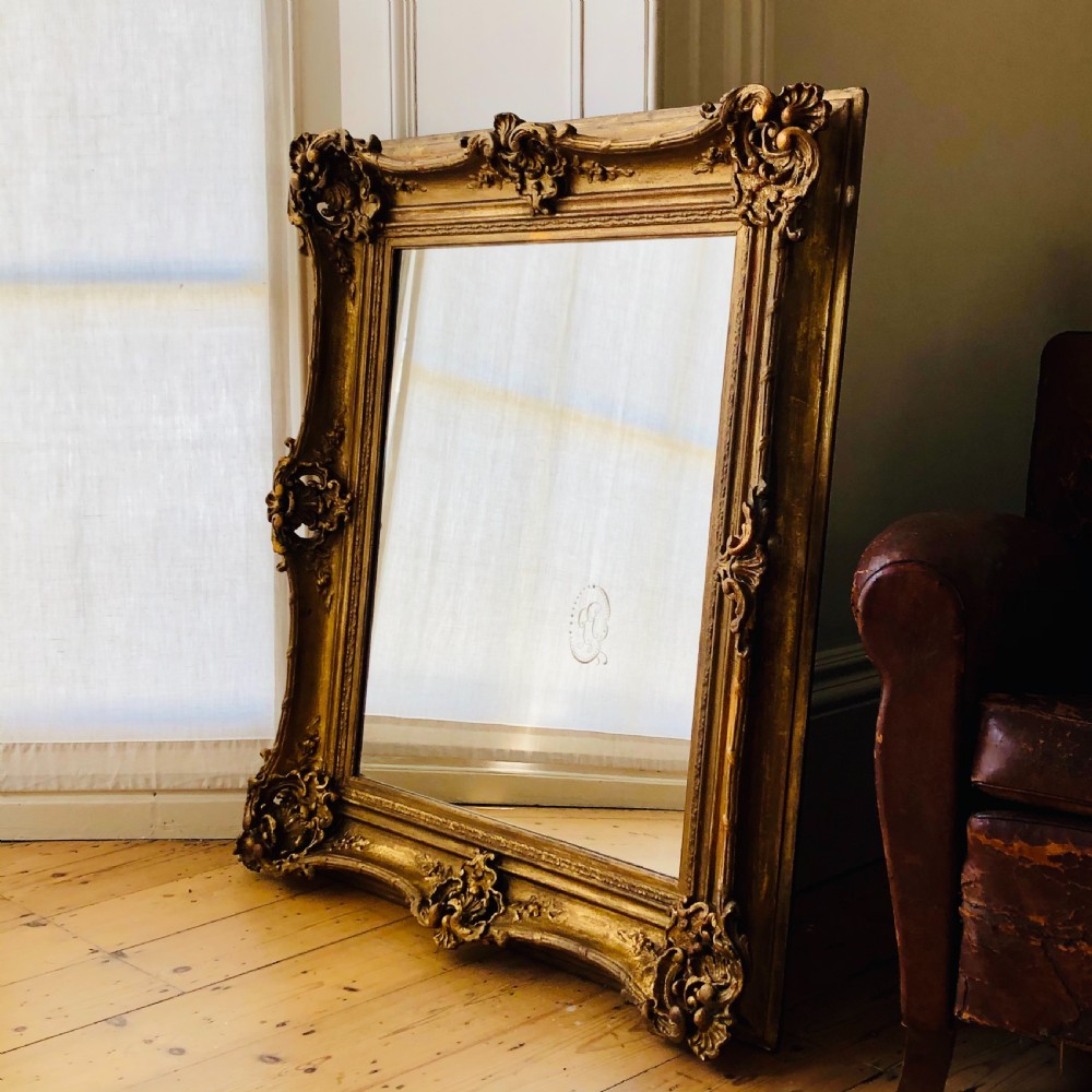 Antique French gilt mirror View V