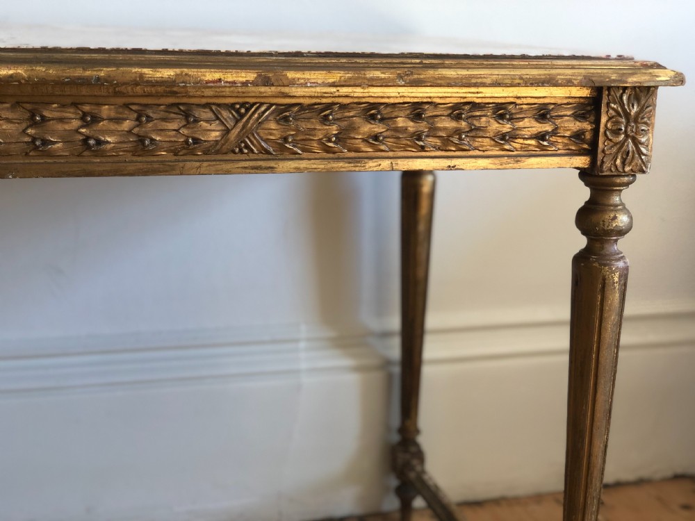 Antique French gilt console occasional table View III