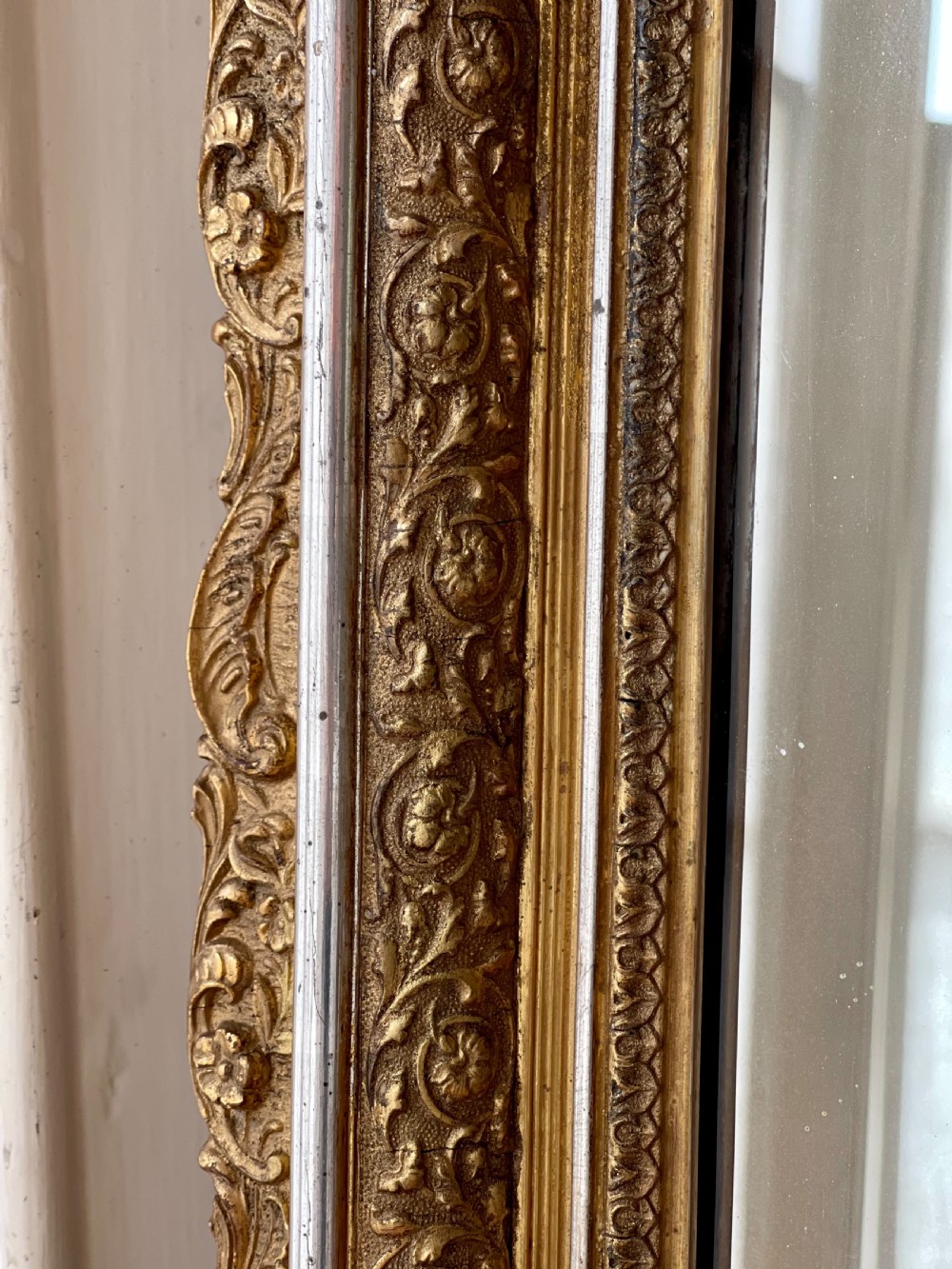Antique French gilt Louis XV mirror View VI