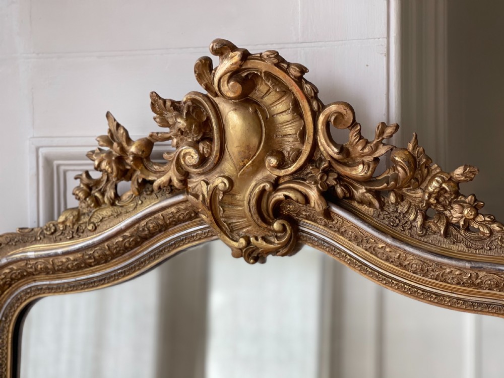 Antique French gilt Louis XV mirror View VIII