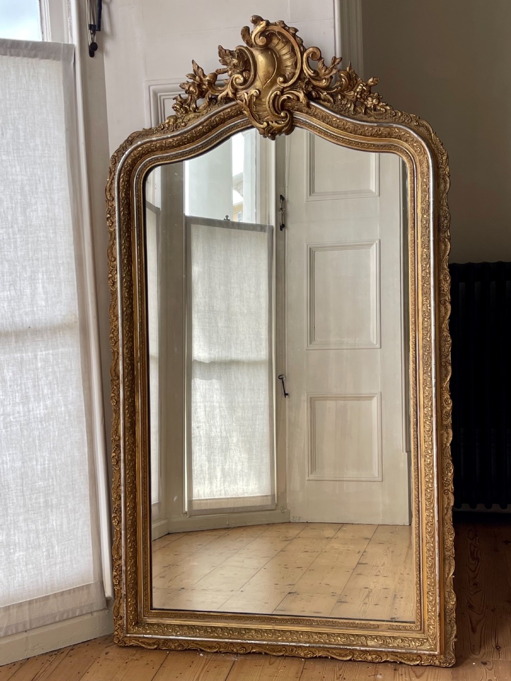 Antique French gilt Louis XV mirror View XII