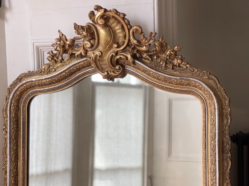 Antique French gilt Louis XV mirror View XIII