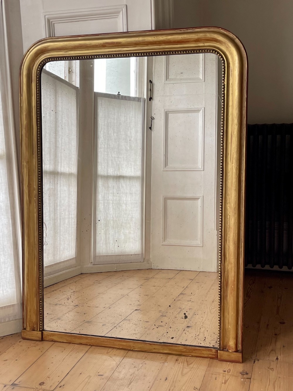 Antique French gilt Louis Philippe mirror  View II