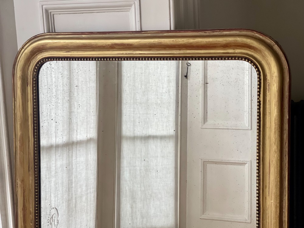 Antique French gilt Louis Philippe mirror  View III