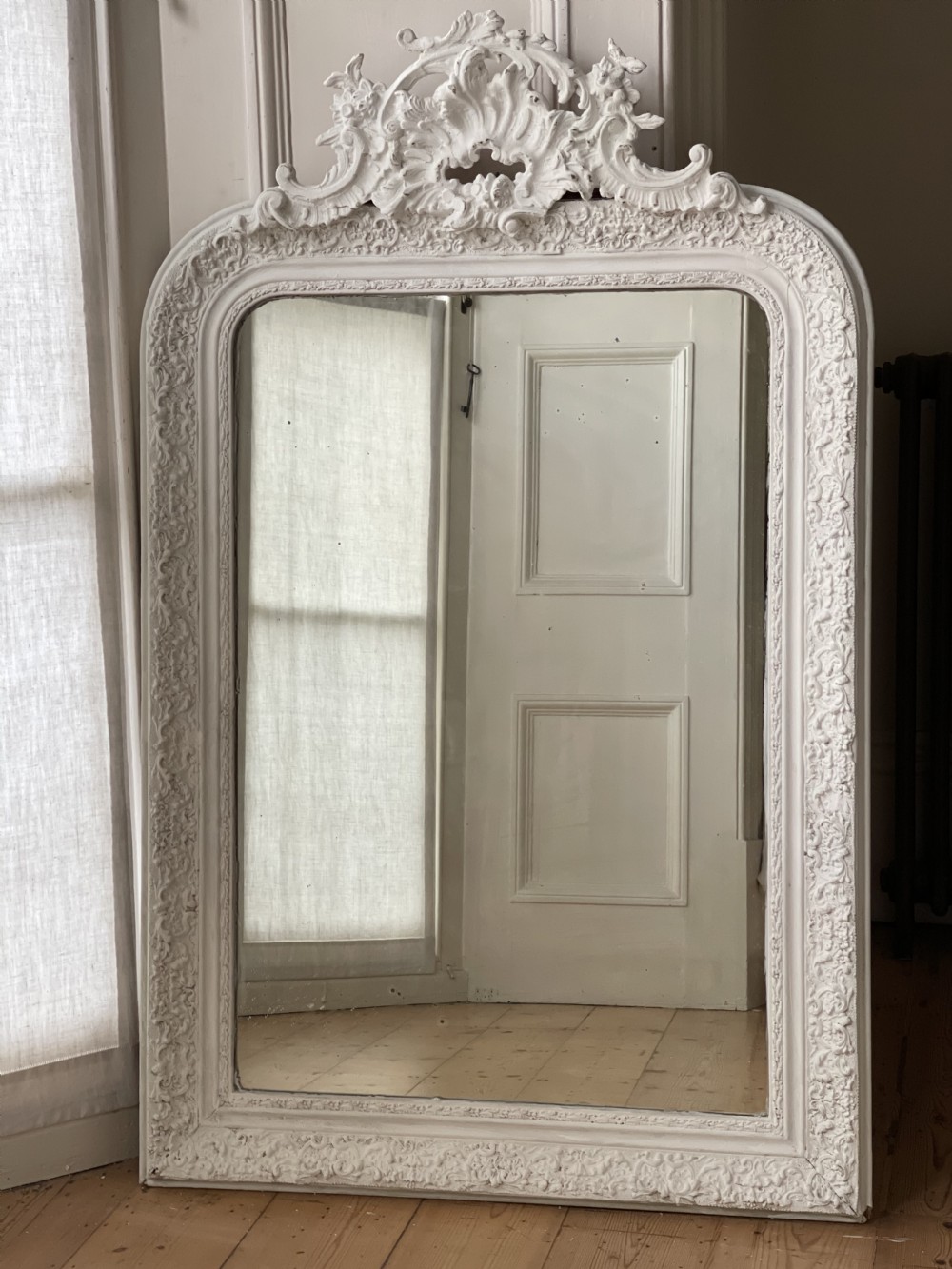 Antique French gesso Louis XV mirror 