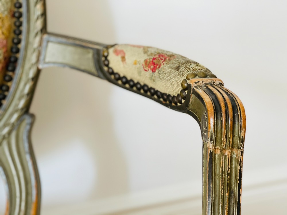Pair of Antique French Louis XV1 chairs  View IV
