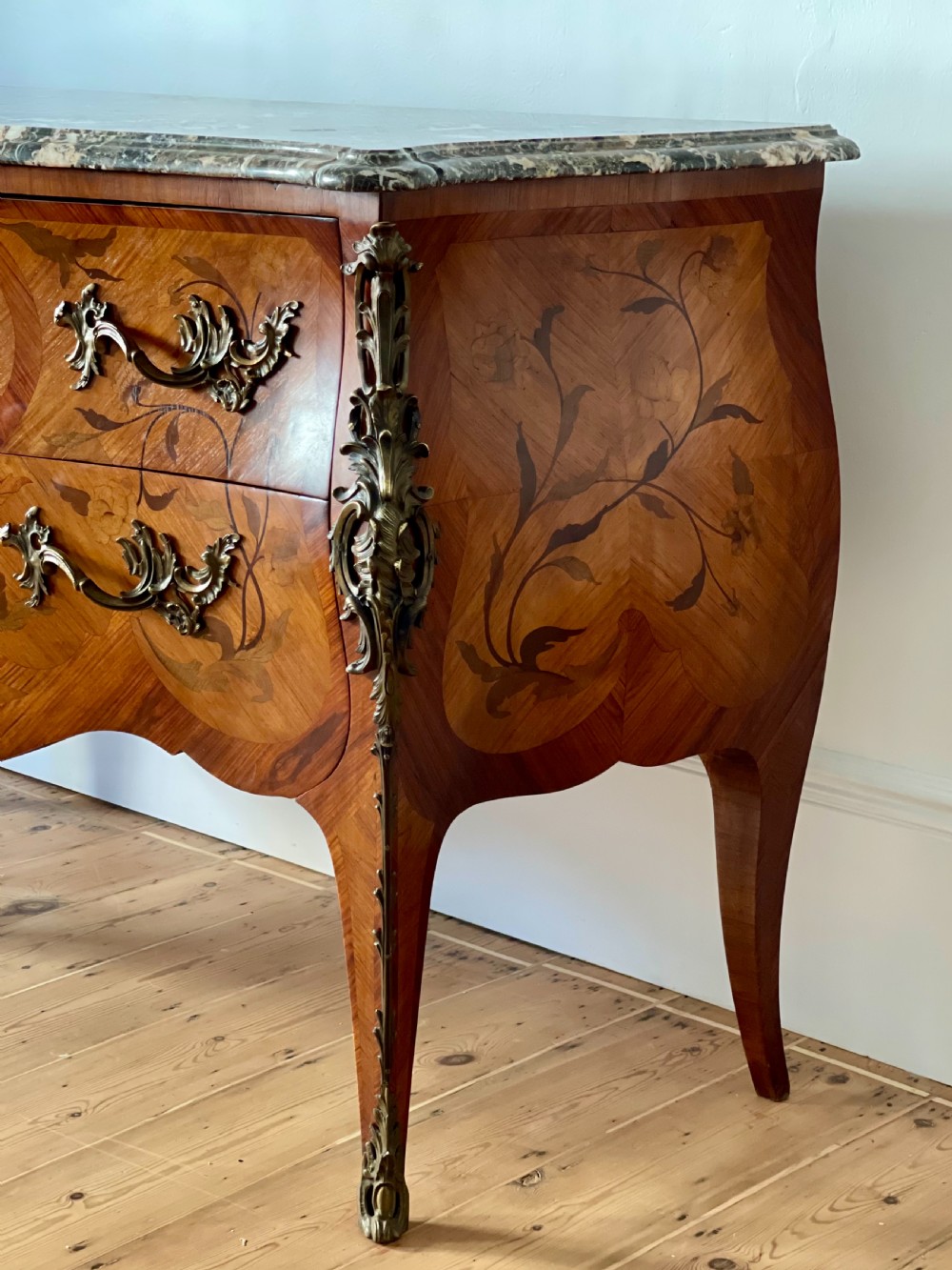 Large antique French commode chest of drawers View VI