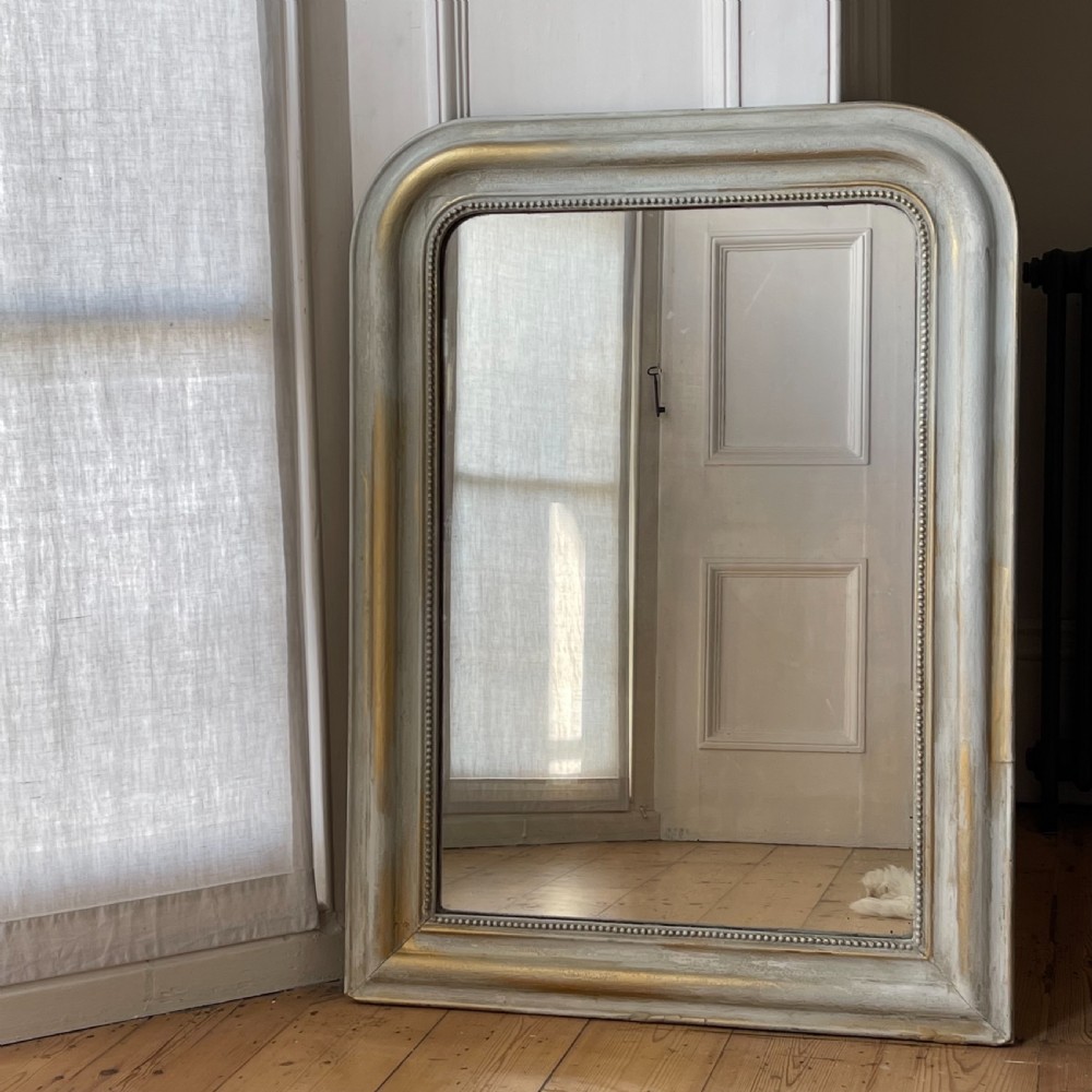 19th century Antique French gesso Louis Philippe mirror  View V