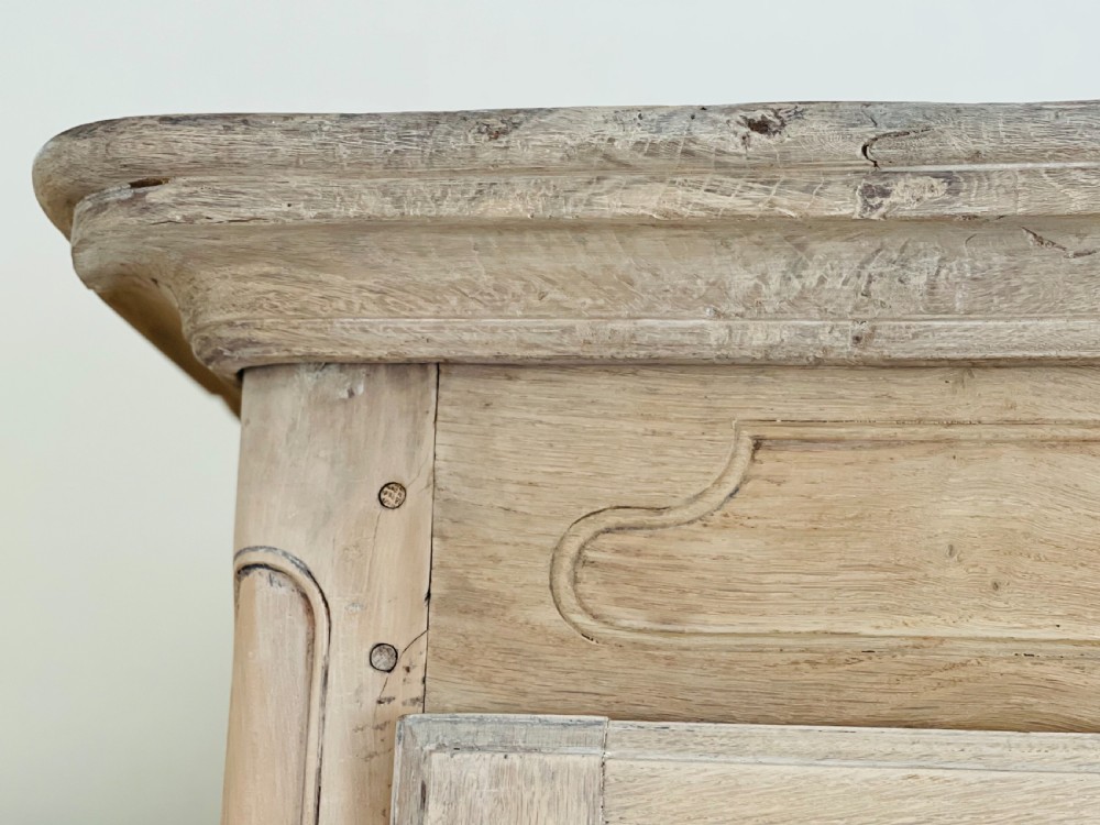 19th century French oak armoire wardrobe with hanging rail View III