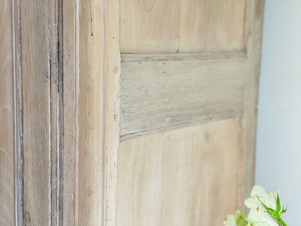 19th century French oak armoire wardrobe with hanging rail View VI