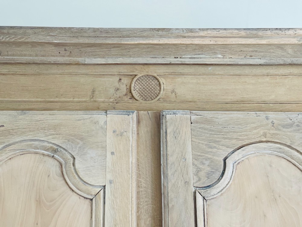 19th century French oak armoire wardrobe with hanging rail View X