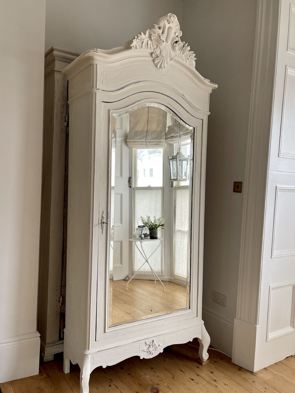 Antique French Louis XV armoire linen press 