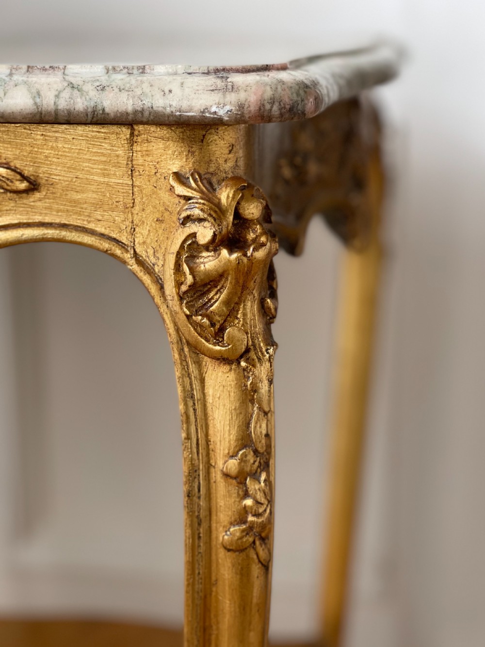 19th century French marble top table  View III