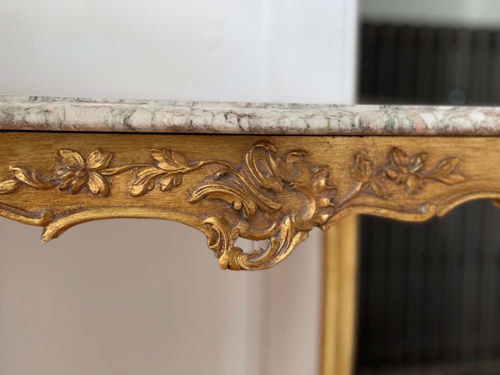 19th century French marble top table  View VI