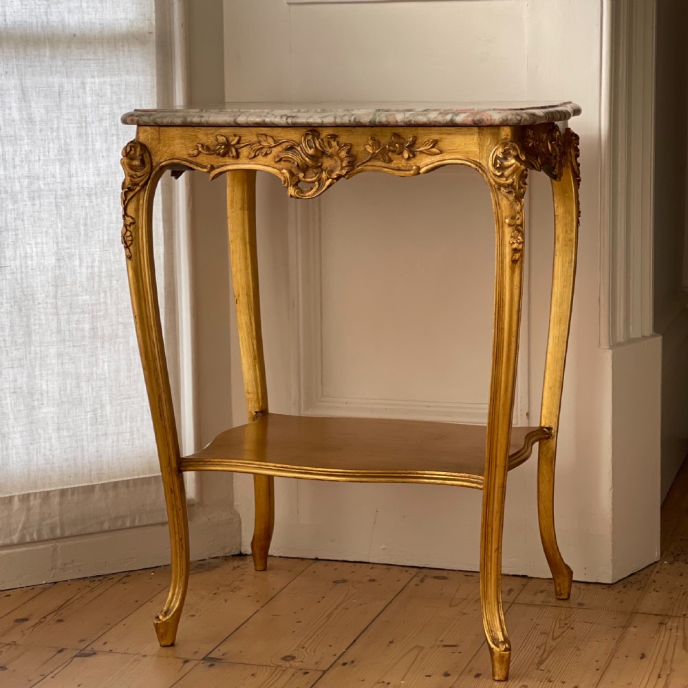 19th century French marble top table  View IX