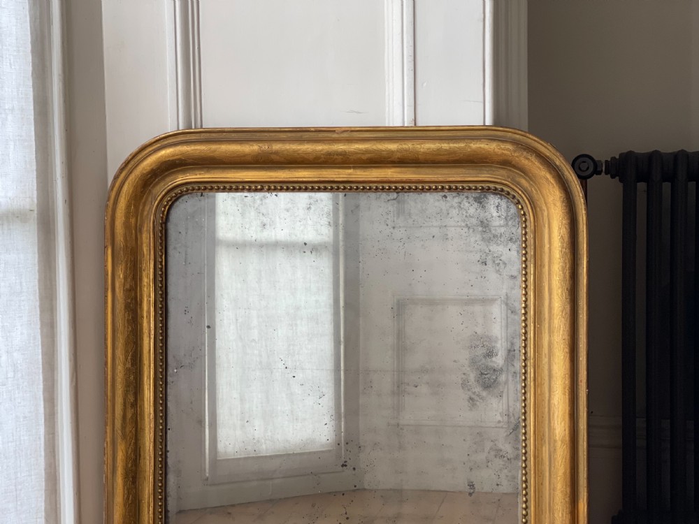 19th century French gilt Louis Philippe mirror  View III