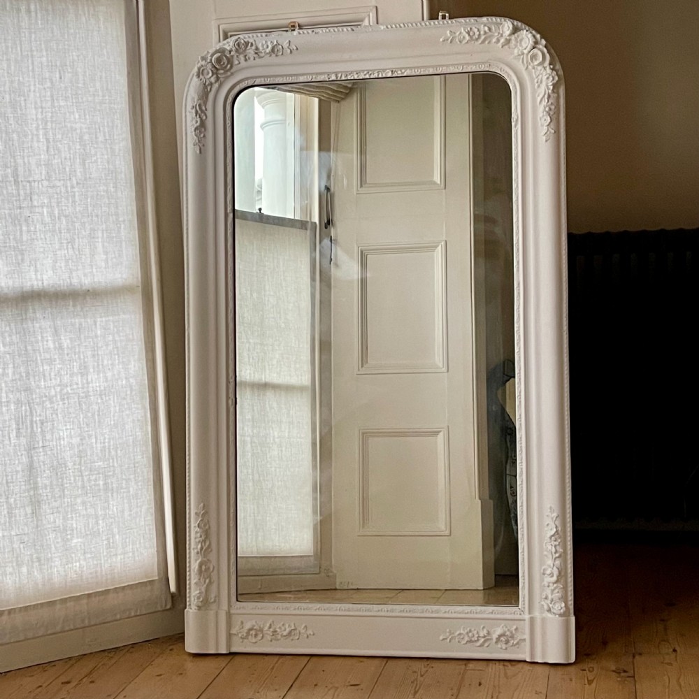 Antique French painted Louis Philippe mirror View III