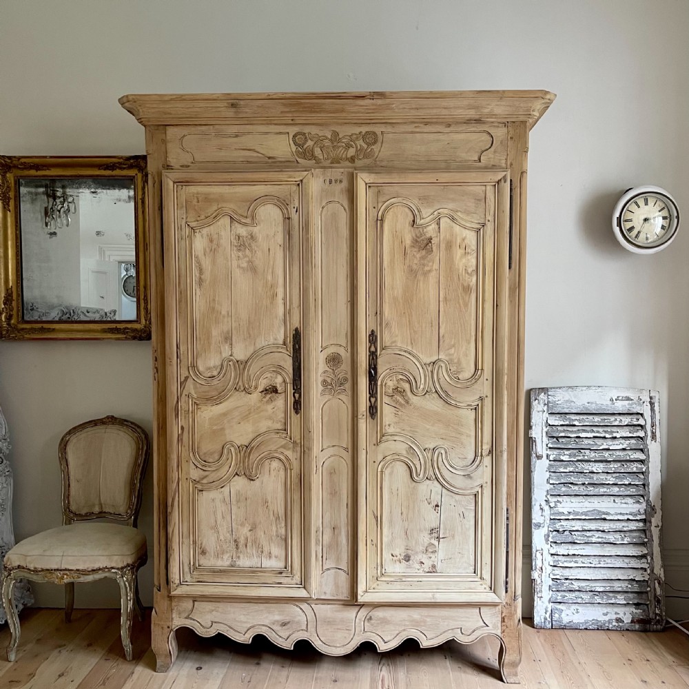 19th century French armoire with hanging rail