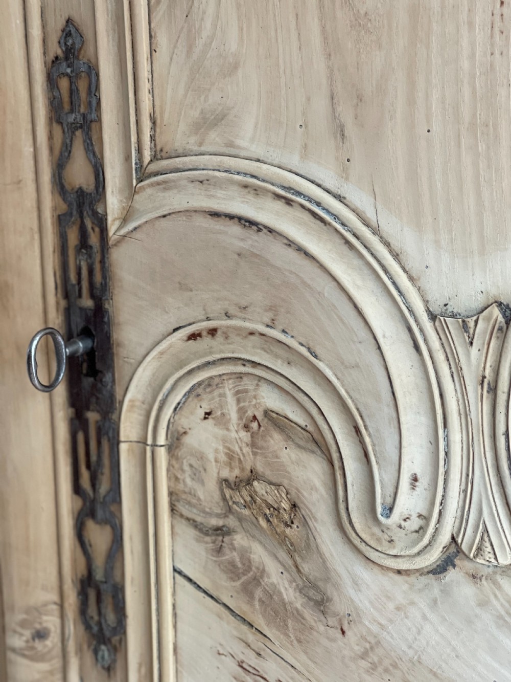 19th century French armoire with hanging rail View XVII