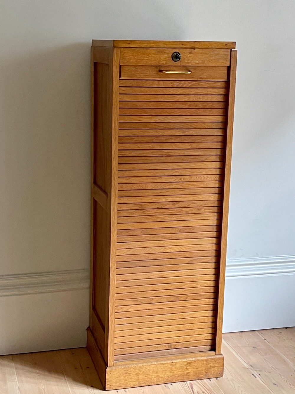 French oak tambour cabinet View V