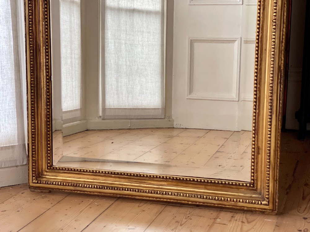Antique French gilt Louis XVI mirror - bevelled glass
 View VI