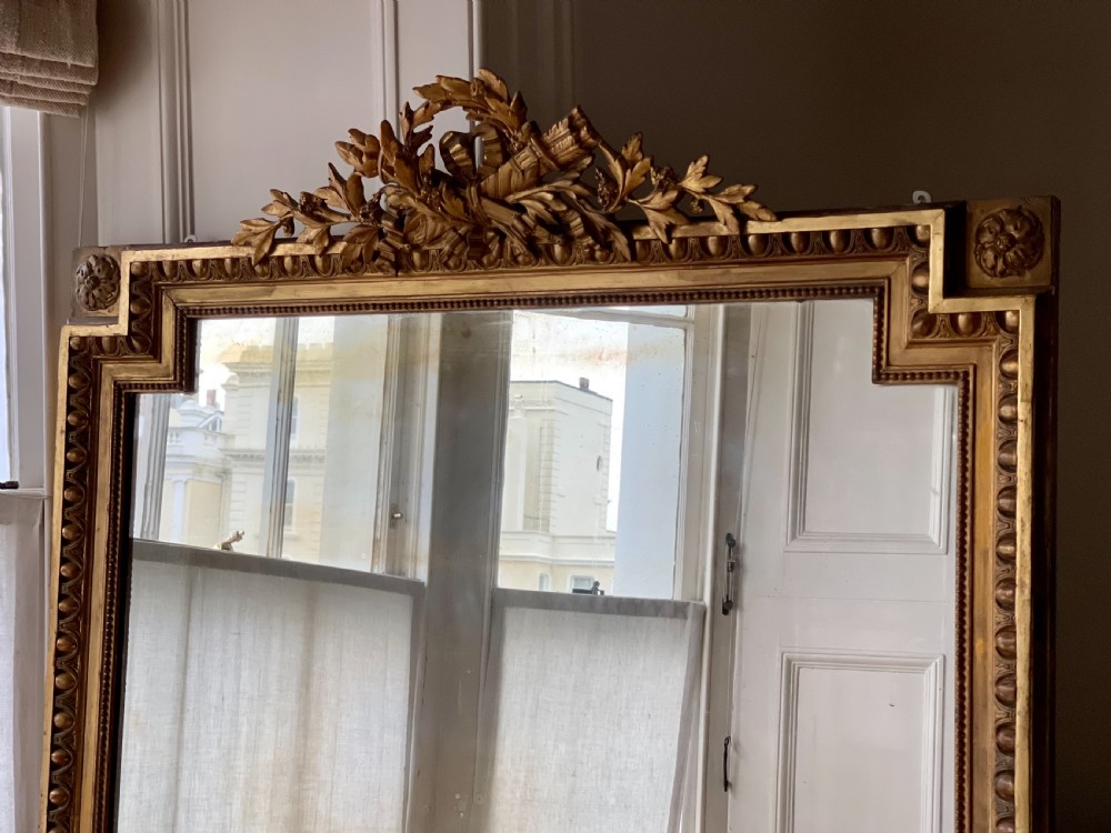 19th century French gilt leaner mirror  View IV