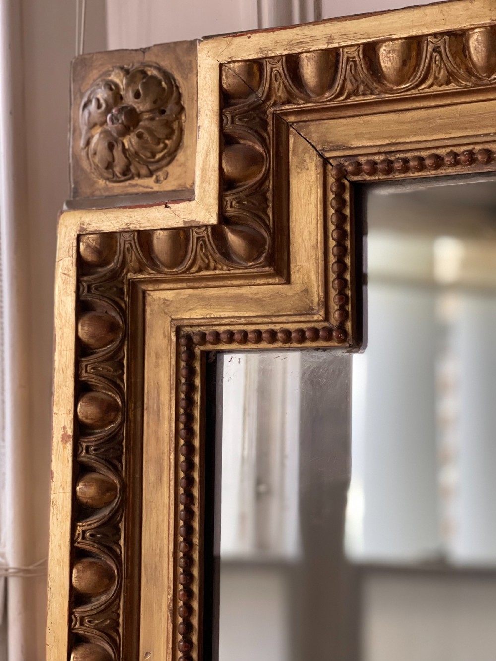 19th century French gilt leaner mirror  View VI
