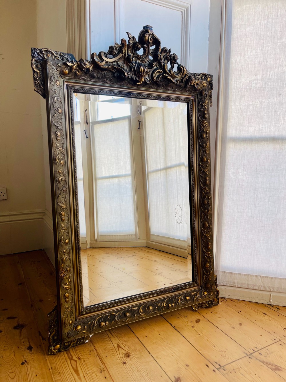 Antique French Louis XV mirror - bevelled glass View III