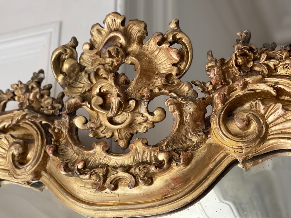 19th century French gilt Louis XV mirror View IV