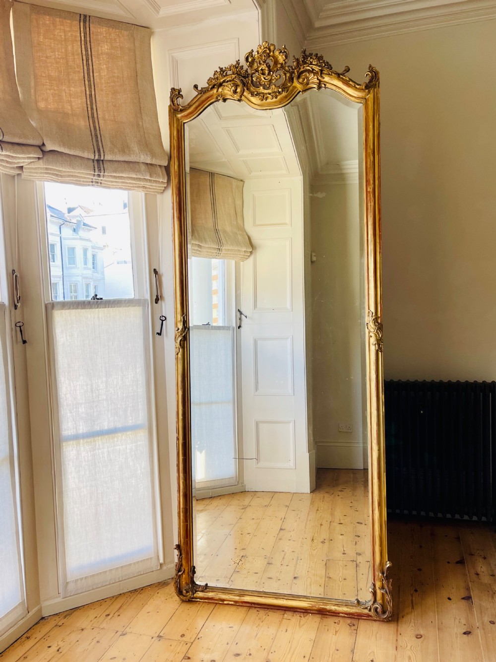 19th century French gilt Louis XV mirror View V