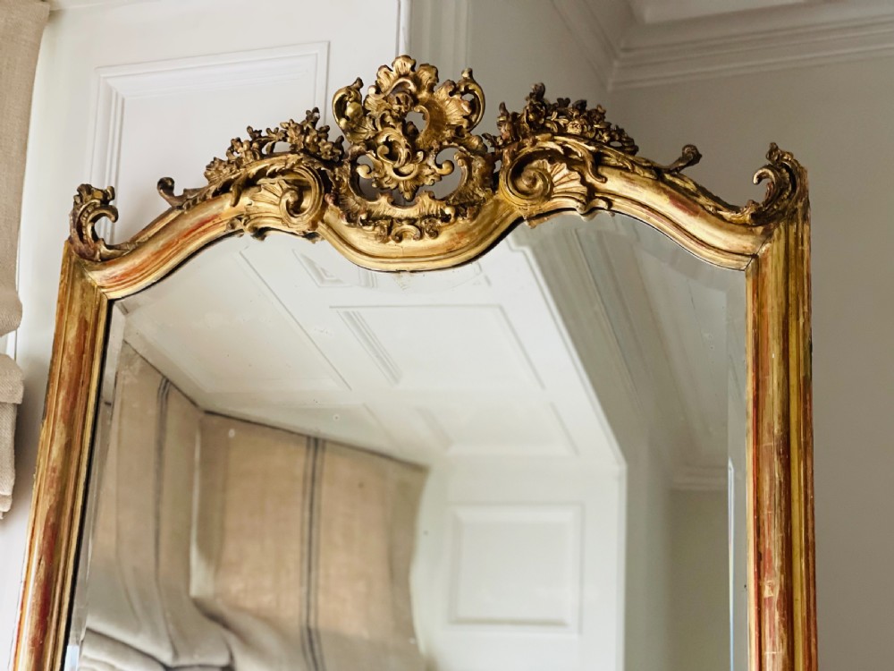 19th century French gilt Louis XV mirror View VI