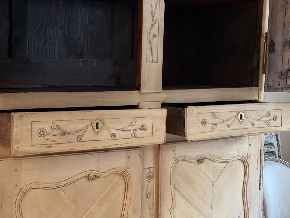 19th century French cabinet linen press  View X