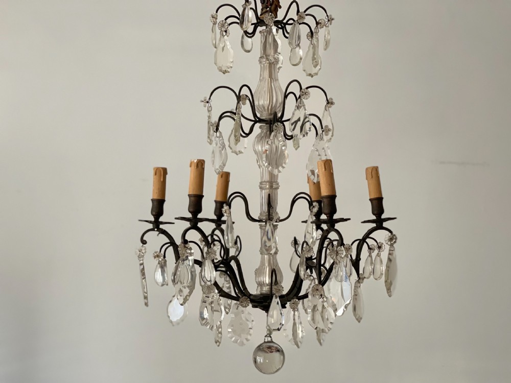 19th century French 6 arm chandelier View VI