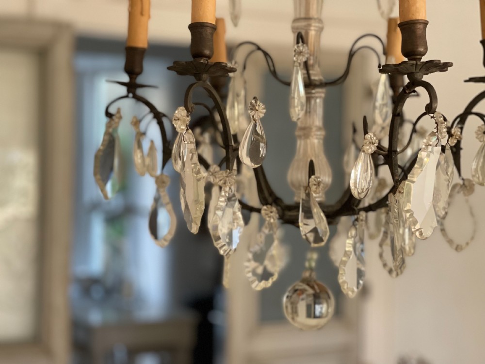 19th century French 6 arm chandelier View X