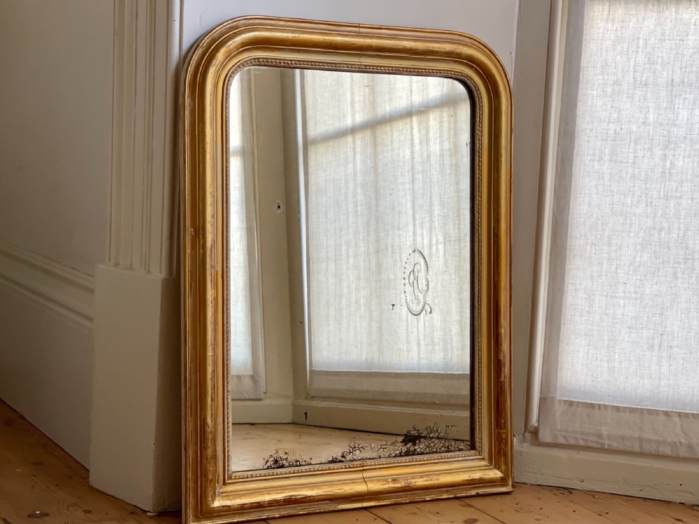Antique French gilt Louis Philippe mirror 