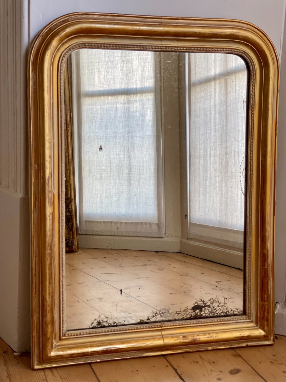Antique French gilt Louis Philippe mirror  View VI
