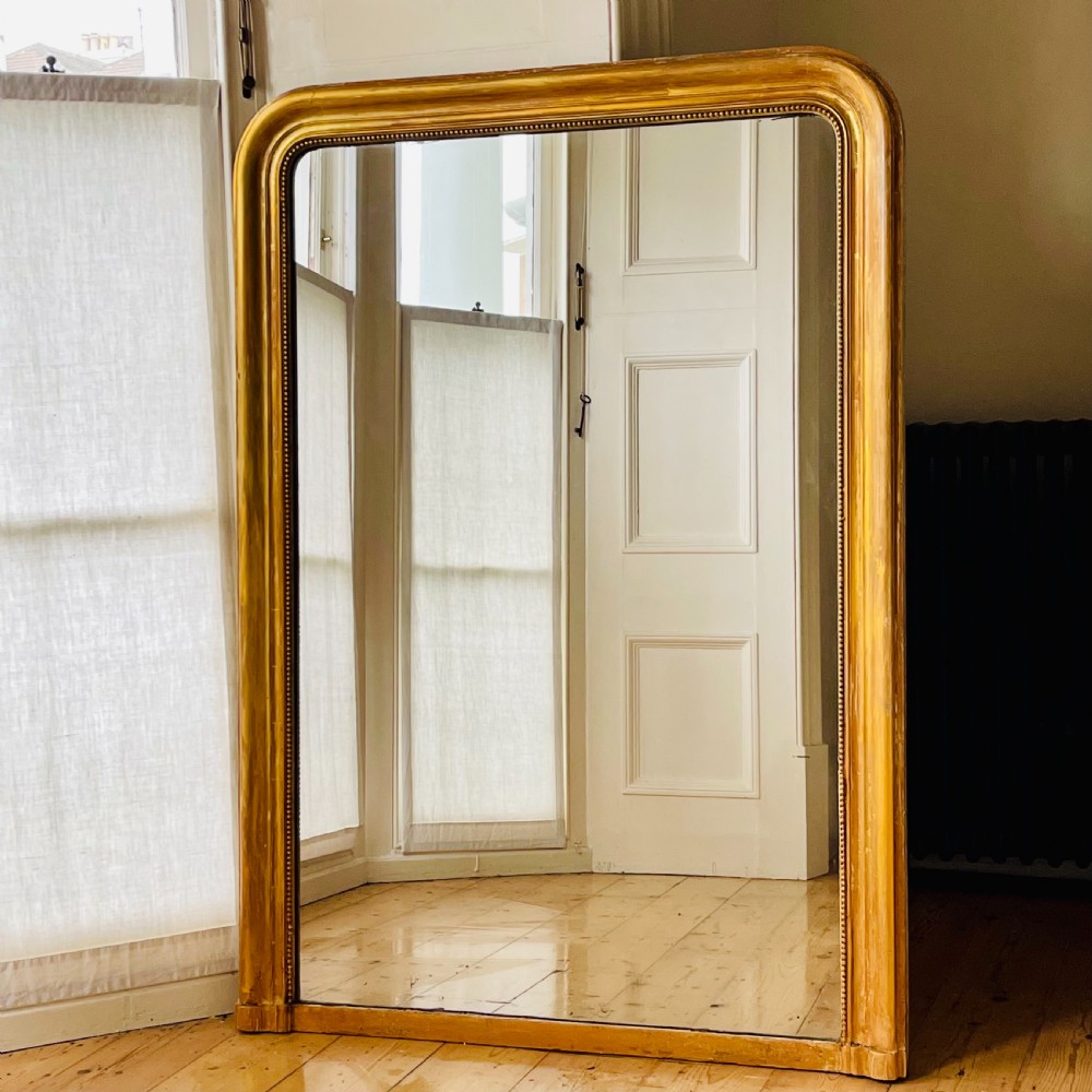 Antique French Louis Philippe mirror c1860 - mercury glass