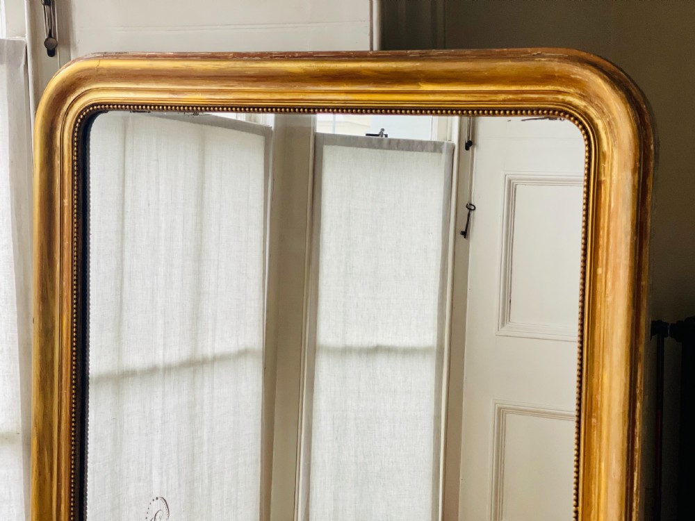 Antique French Louis Philippe mirror c1860 - mercury glass View II