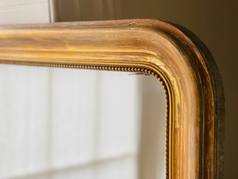 Antique French Louis Philippe mirror c1860 - mercury glass View III