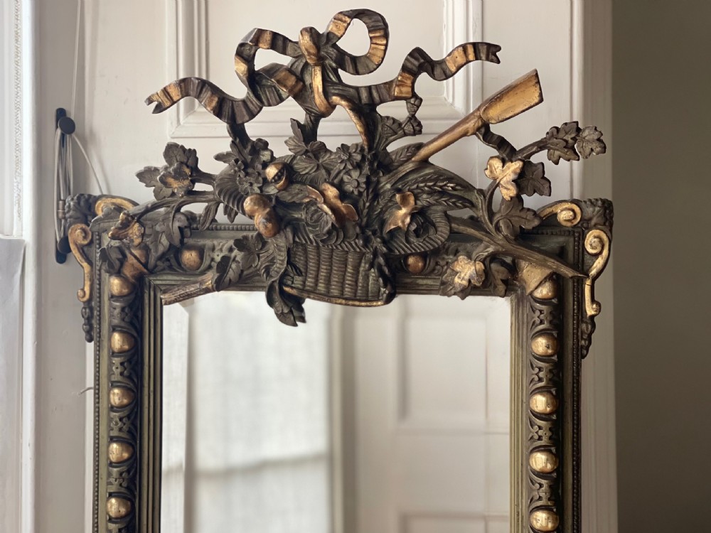 Antique French gilt mirror - bevelled glass View VI